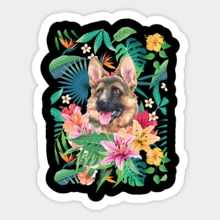 Tropical Tan German Shepherd Dog 2 Sticker